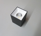 LED-RPL NS 07 12W 4000K 220-240V 1000lm черный/белый IP20 куб 73x73x95