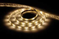 LS607/LED-RL 30SMD(5050)/m 7.2W/m 12V 5000*10*3.mm теплый белый на белом c драйвер 48-60W IP65