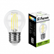 LB-52 7W 230V E27 4000K филамент G45 прозрачная