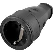 RST16-21-440 Розетка 1 з/к  переносная каучук 230В 16А IP44 черная