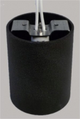 LS-K-065 BK+S светильник квадрат, черный шелк (H65мм, 60*60мм)