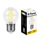LB-52 7W 230V E27 2700K филамент G45 прозрачная