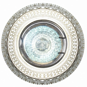RD 016 WH/G светильник гипсовый круглый белый/золото MR16