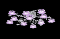 Светильник декоративный LV 8530/11 Хром/LED красный+синий/смена цвета
