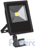LL-232 квадрат 1LED/30W-белый 230V серый (IP44) 6500K с датчиком движения Прожектор  