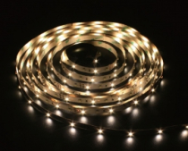 LS613/ 120SMD(2835/м 9.6Вт/м 12V 5000*10*1.84мм 3000К, IP65, с проводами для блока питания