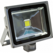 LL-233 квадрат 1LED/50W-белый 6400K 230V серый (IP54) с датчиком движения Прожектор  
