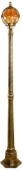 PL3807 60W 230V E27 220*220*2100 черное золото  (столб 2.1M)